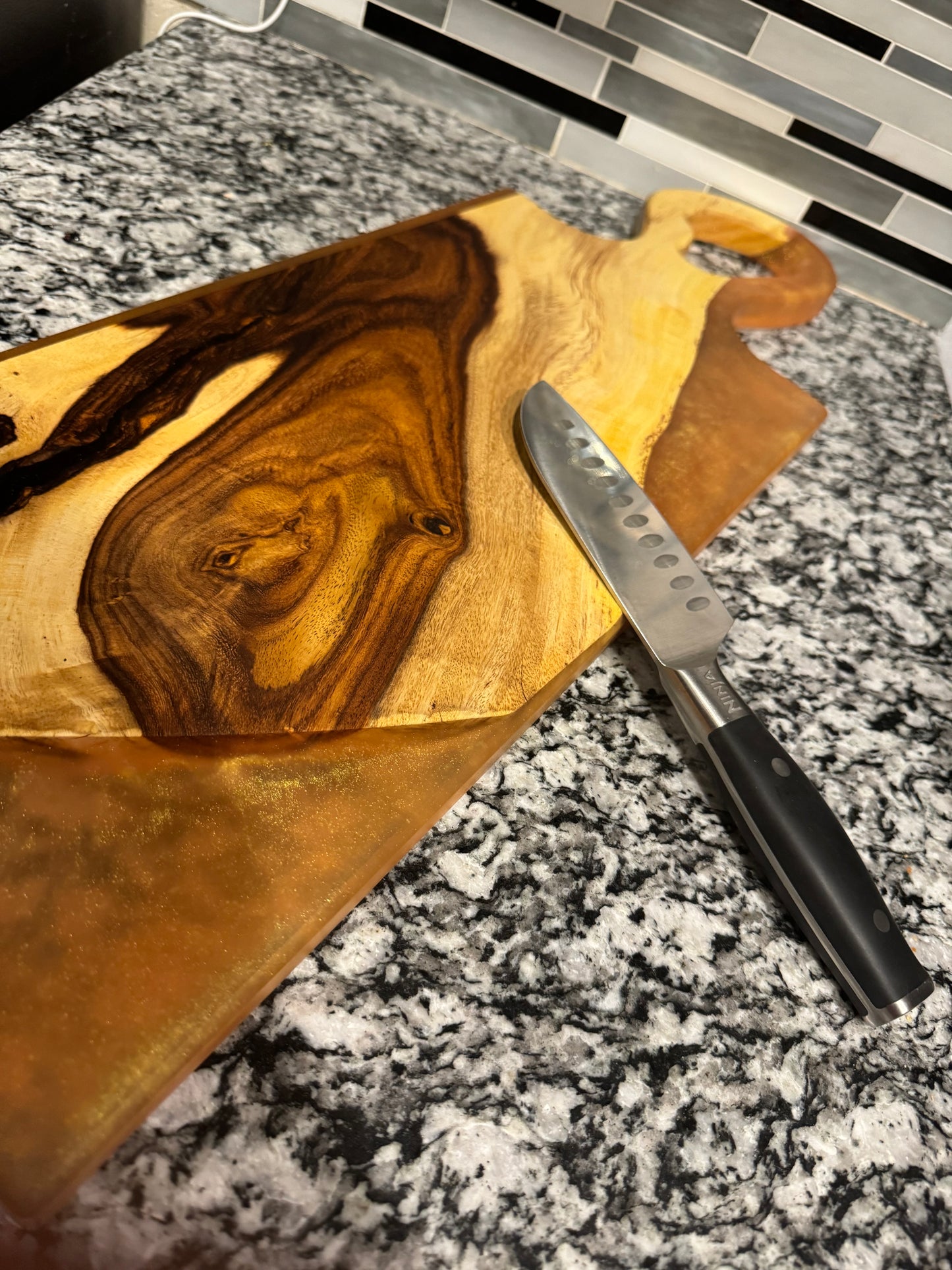 Epoxy and Wood Charcuterie Board