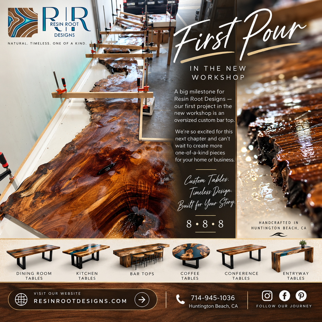 A New Workshop, a New Chapter: Our First Custom Bar Top Pour
