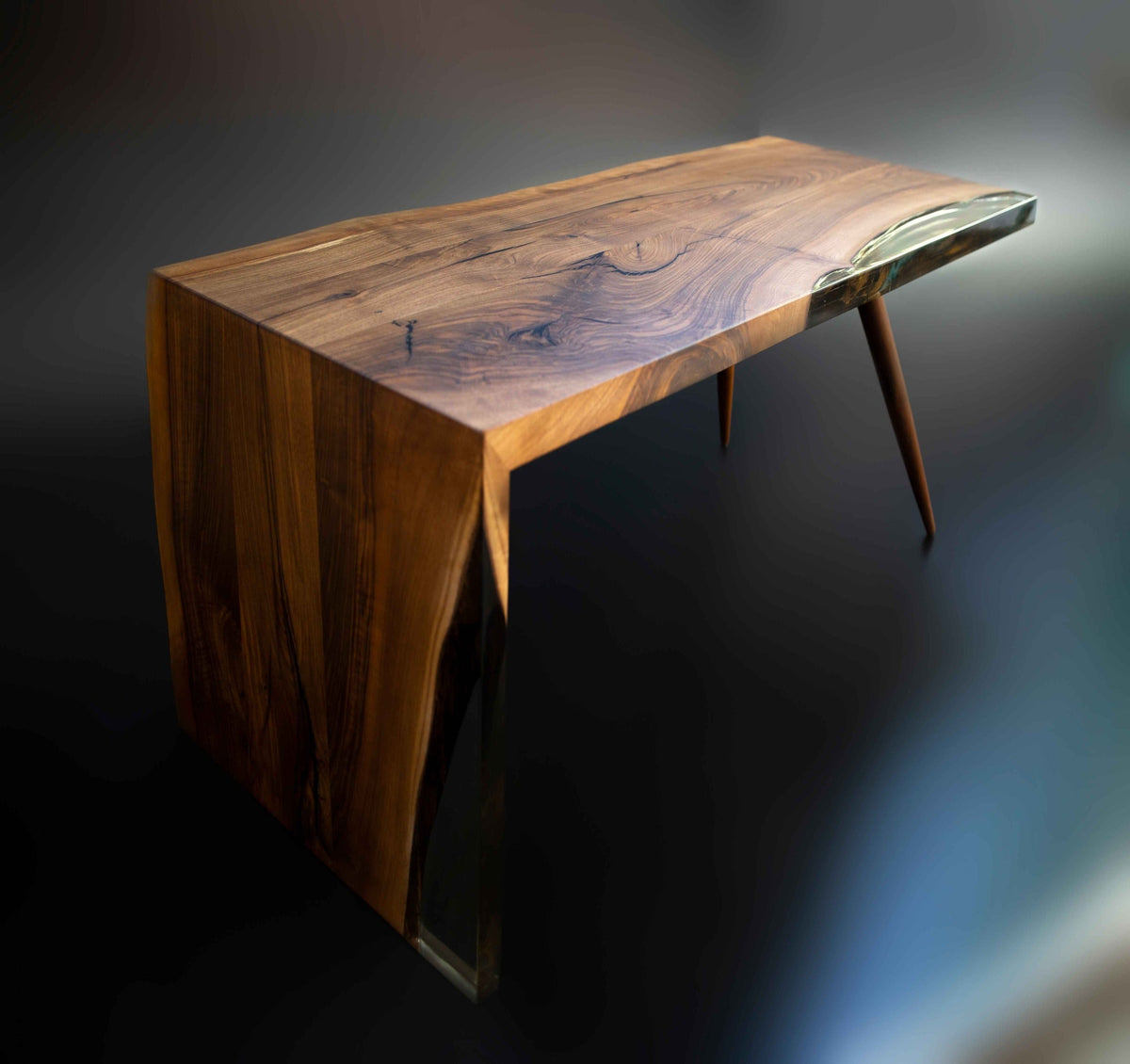 Fall Edge Table Waterfall Edge Tables Custom Made to Order β ResinRoot Designs