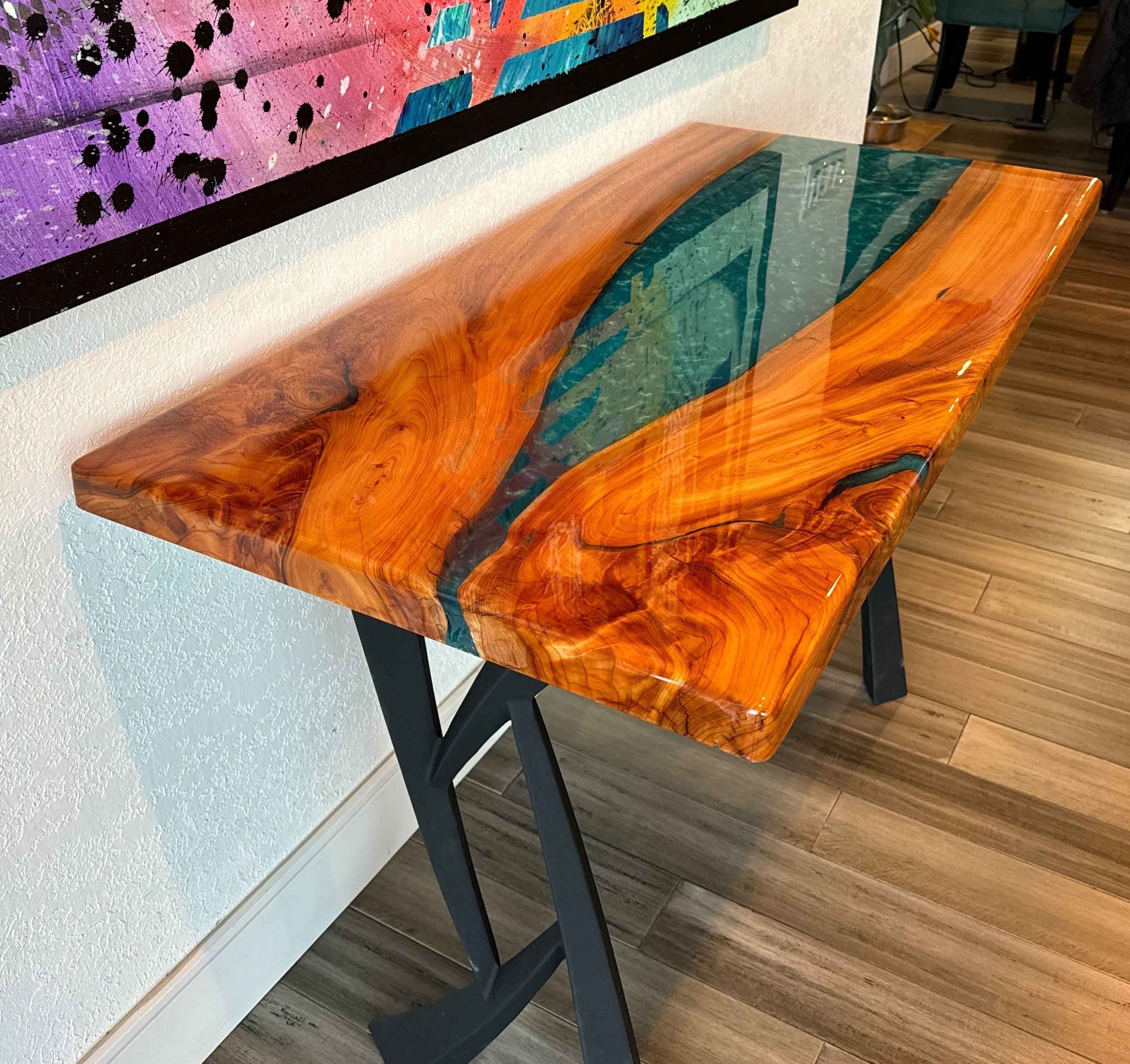 Cedar and epoxy online table